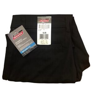 NWT Genuine Dickies black relaxed stretch twill straight leg size 10R ladies